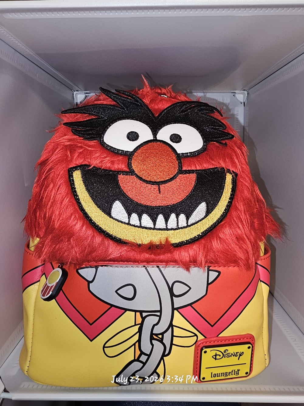 The Muppets Animal Plush Cosplay Mini Backpack Loungefly - Red, Yellow, Black
